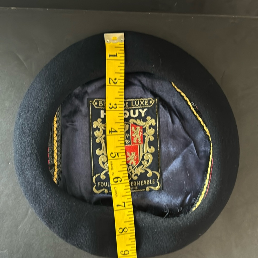 Vintage HOQUY Beret De Luxe Navy Blue - Picture 12 of 16